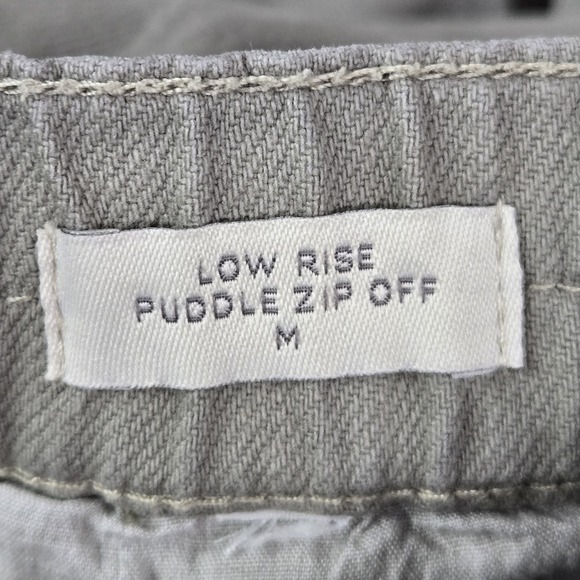 Pacsun Women Pants M Gray Cargo Twill Puddle Zip Off Convertible Baggy Y2K - Picture 3 of 12